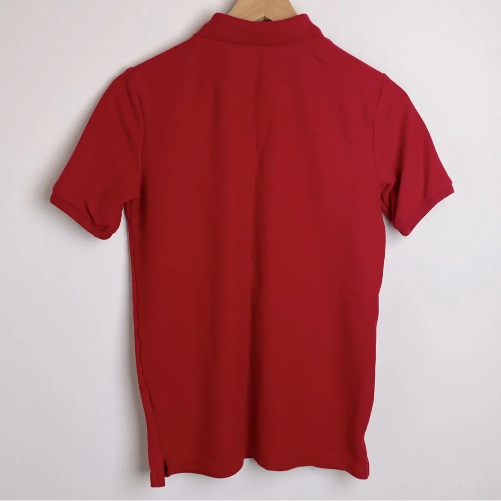 Kids IZOD Short Sleeve Button Up Red Polo Shirt Size L
